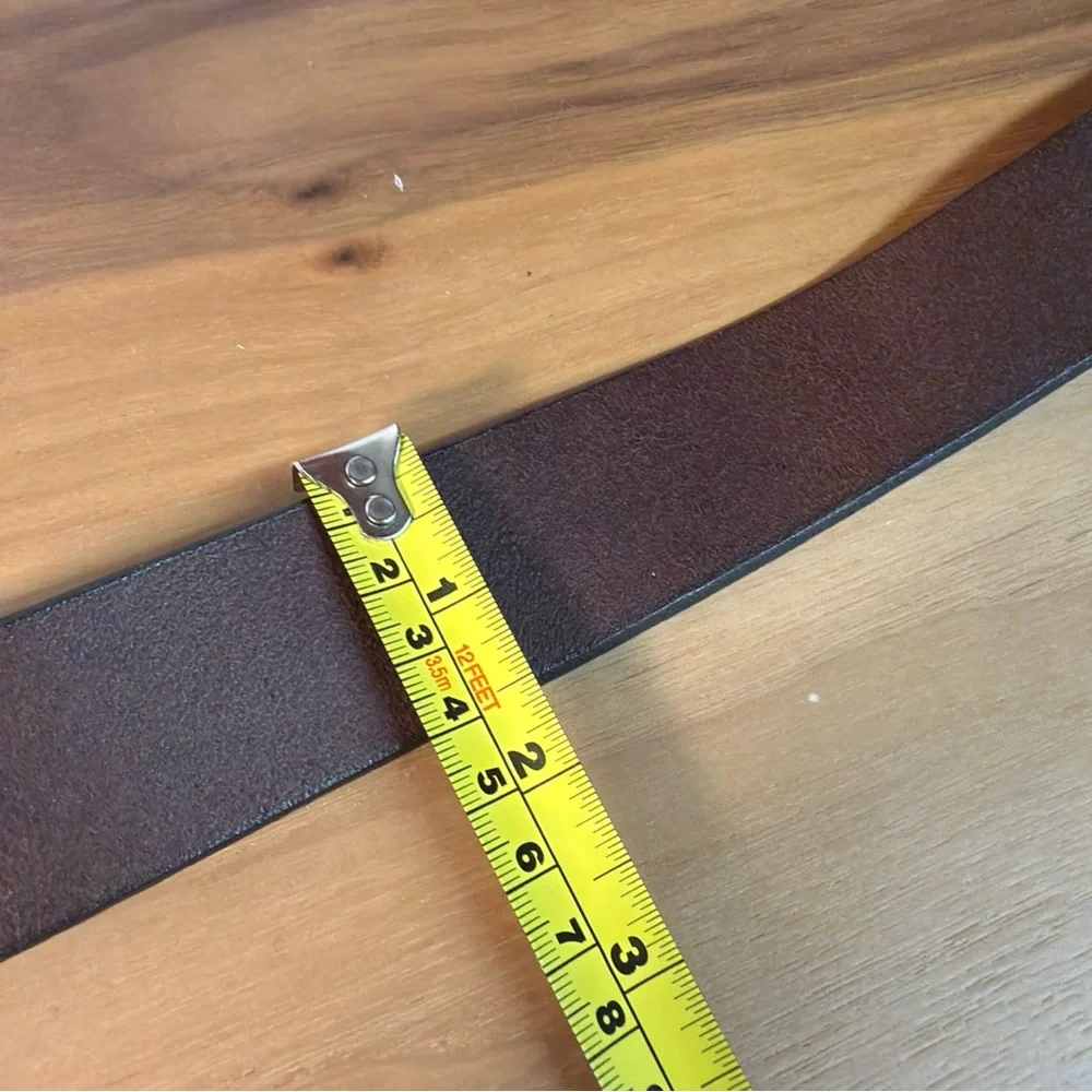 VTG Wilson’s Brown Genuine Italian Leather Classic Belt Mens Sz 38‎ Made USA 46”
